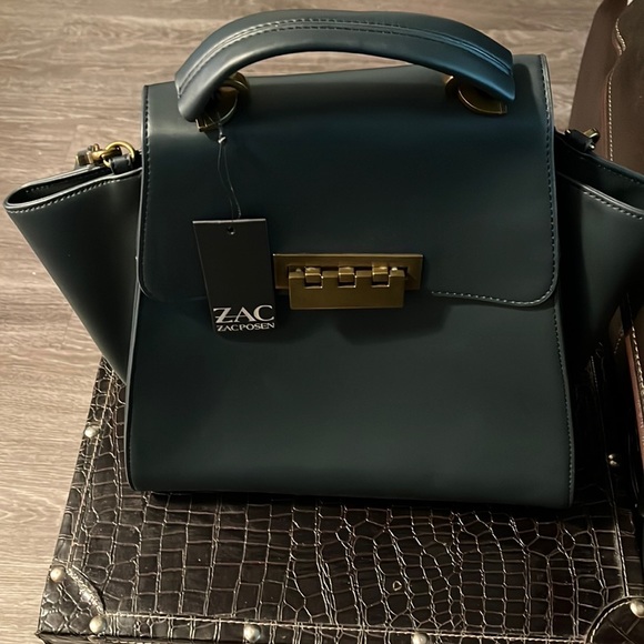 New Blue ZAC Zac Posen Eartha Iconic Soft Top Handle - Picture 3 of 7